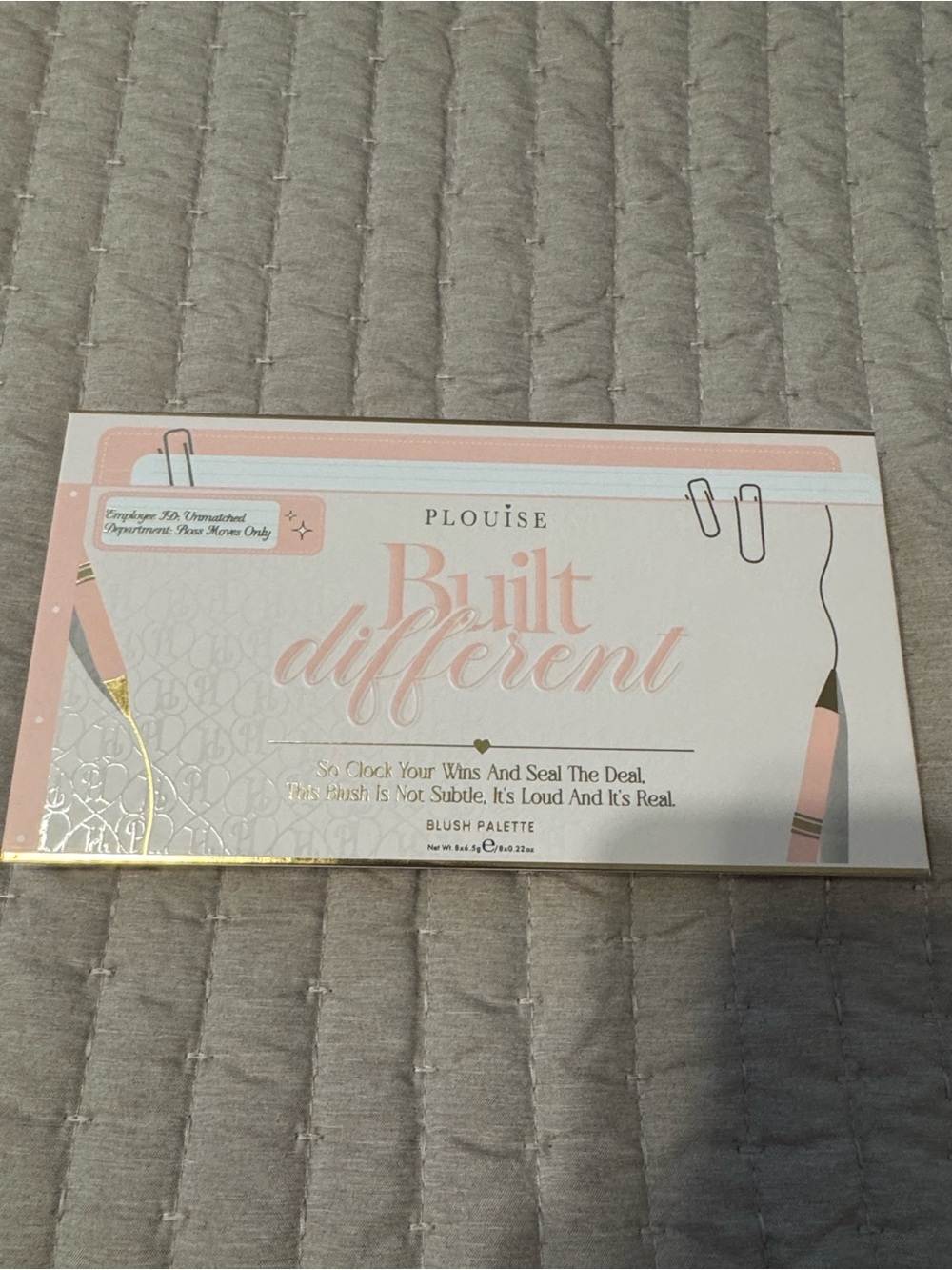 Plouise Built Different Blush Palette — Pink & Gold Accents